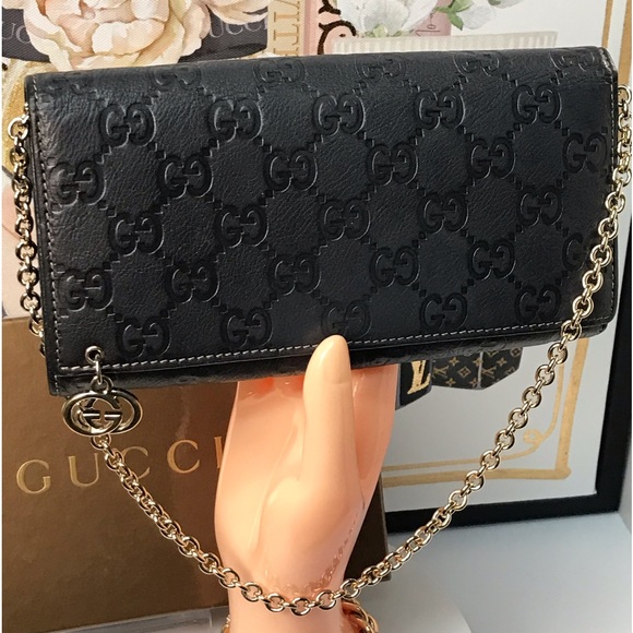 GUCCI Guccissima Leather Wallet on Chain 🔥 - Picture 14 of 17